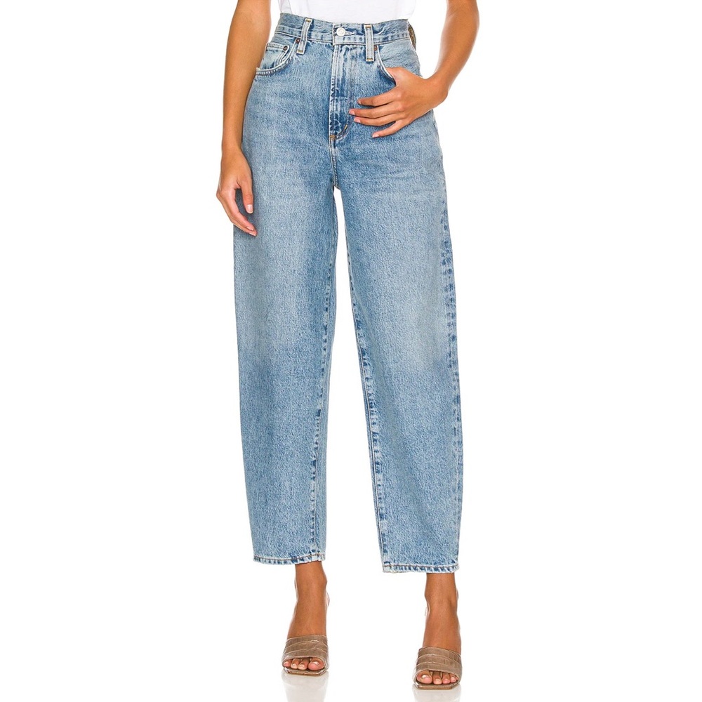 Agolde Balloon Ultra High Rise Curved Taper Jeans in Zone Wash